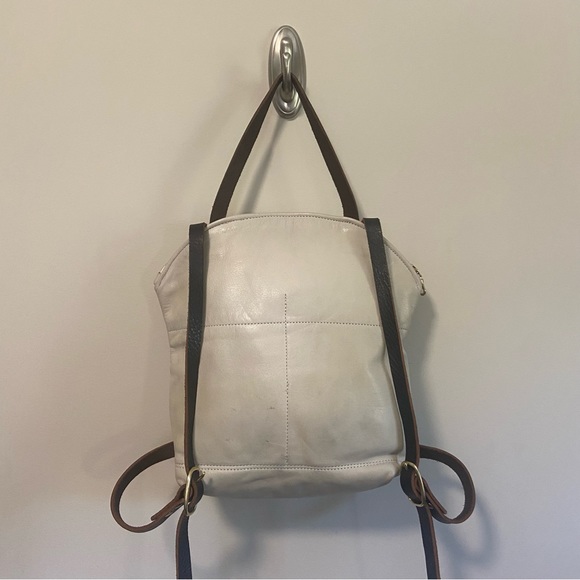 RARE Sord WHITE Leather Minimalist Backpack - Picture 4 of 11